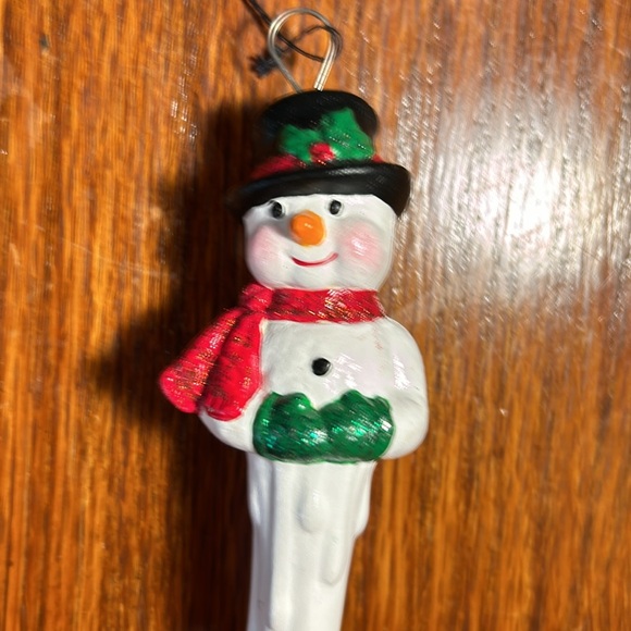 Vintage Old World Christmas Ornaments Mr & Mrs Glass Blown Icicle Snowmen - Picture 3 of 9